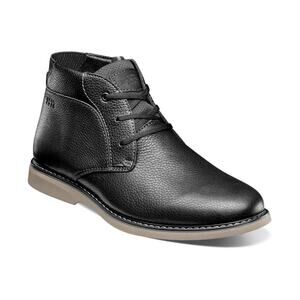 Nunn Bush Men's Black Tumbled Otto Plain Toe Chukka Boots 8M